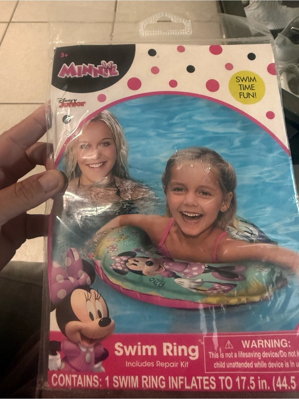 Disney Minnie Pink Green Swim Ring
